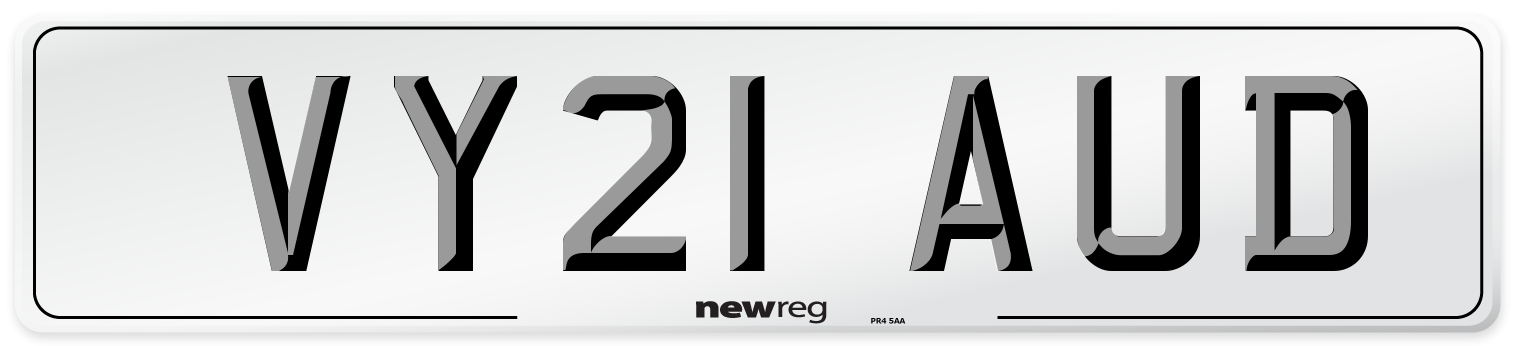 VY21 AUD Number Plate from New Reg